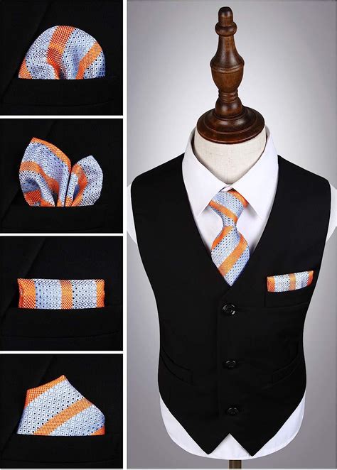 Amazon.com: Enlision Blue Tie Boys Necktie with Pocket Square .